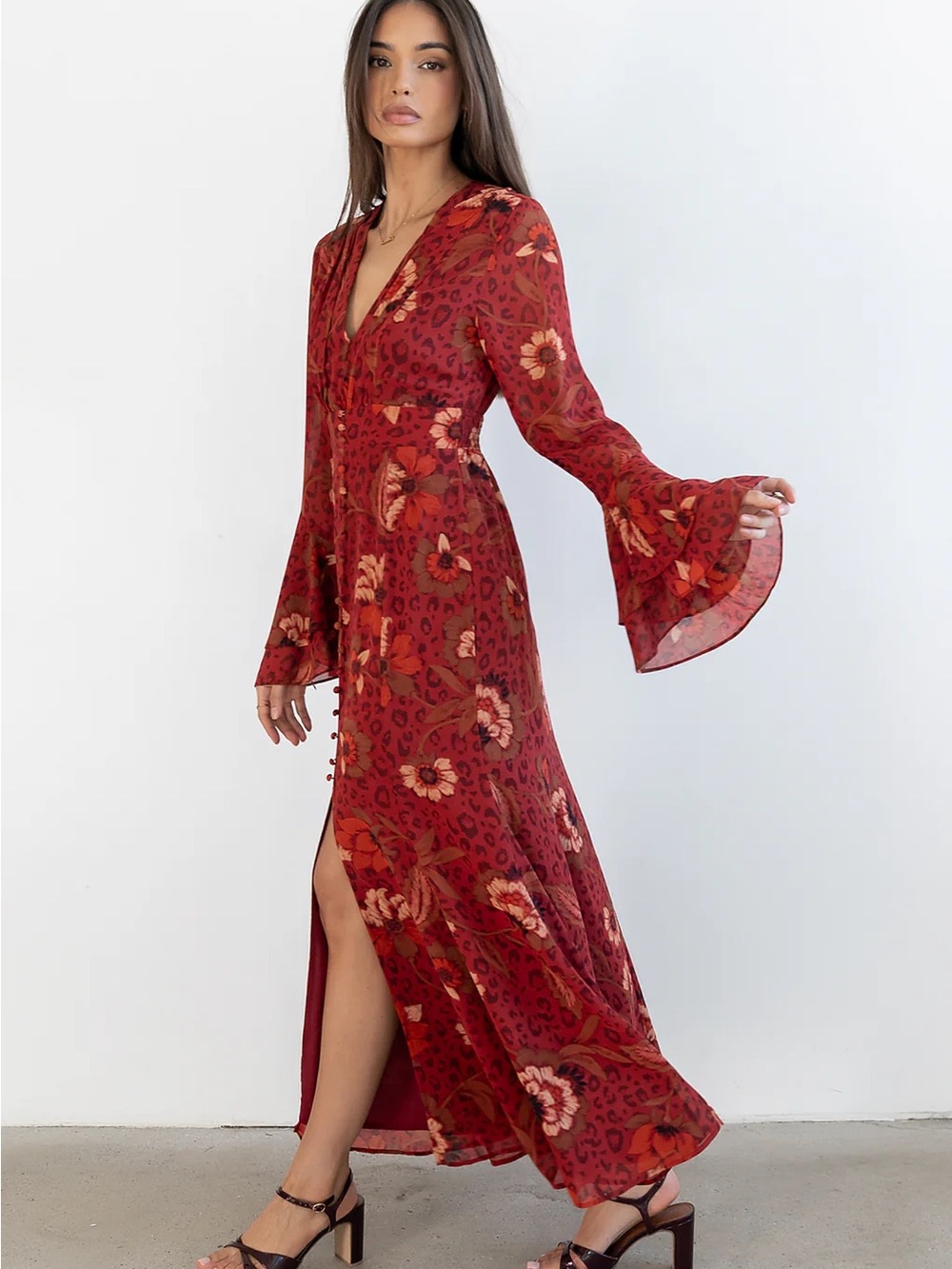 NWT Bohme Theo Floral Maxi Dress Small